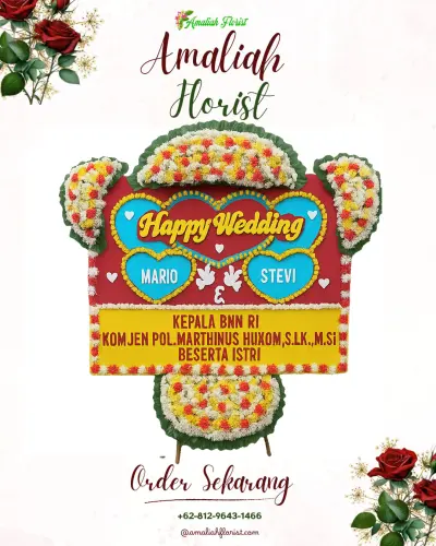 Karangan Papan Bunga Pernikahan wonosobo